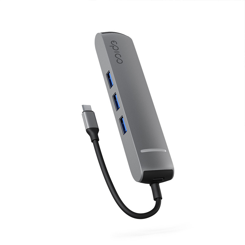 Hliníkový USB-C hub 6v1 Epico s podporou 8K - vesmírně šedý