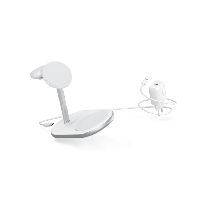 3v1 nabíjecí MagSafe stojan 15W Epico - bílý