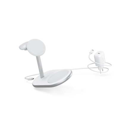 3v1 nabíjecí MagSafe stojan 15W Epico - bílý