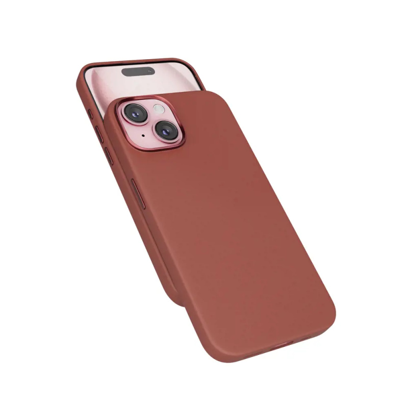Kožený kryt pro iPhone 15 Epico Mag+ - hnědý