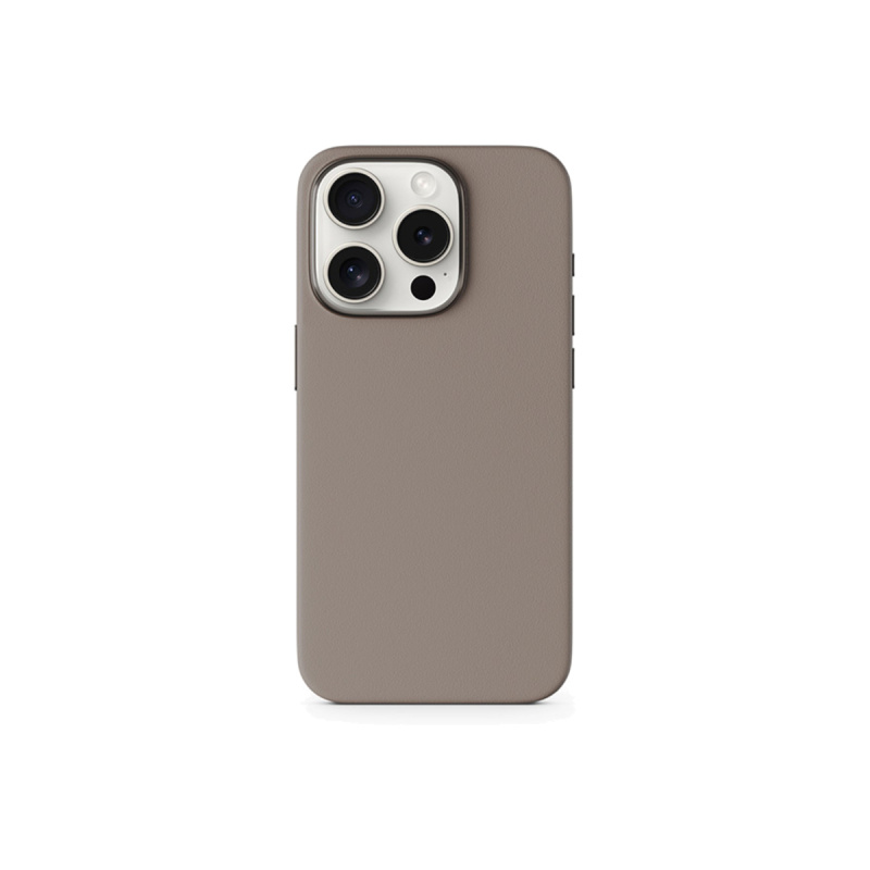 EPICO Mag+ kožený iPhone 15 Pro - pískové