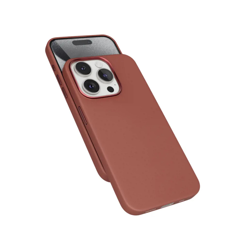 Kožený kryt pro iPhone 15 Pro Epico Mag+ - hnědý