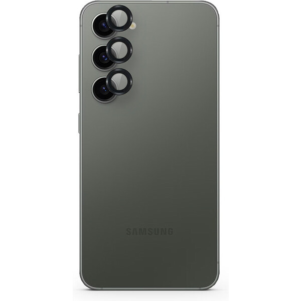 Epico hliníkové ochranné sklo na čočky fotoaparátu pro Samsung Galaxy S24+ 5G - černé Čirá
