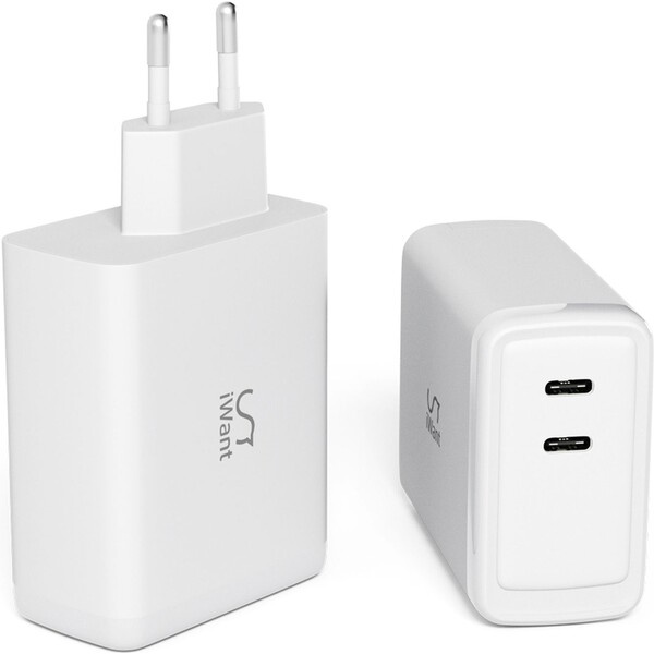 iWant 100W GaN Charger bílá Bílá