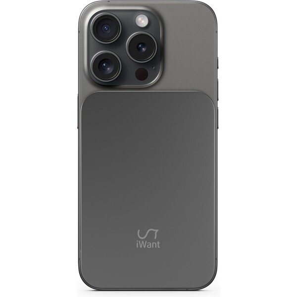 iWant 3000mAh Aluminium Mag bezdrátová powerbanka vesmírně šedá Vesmírně šedá