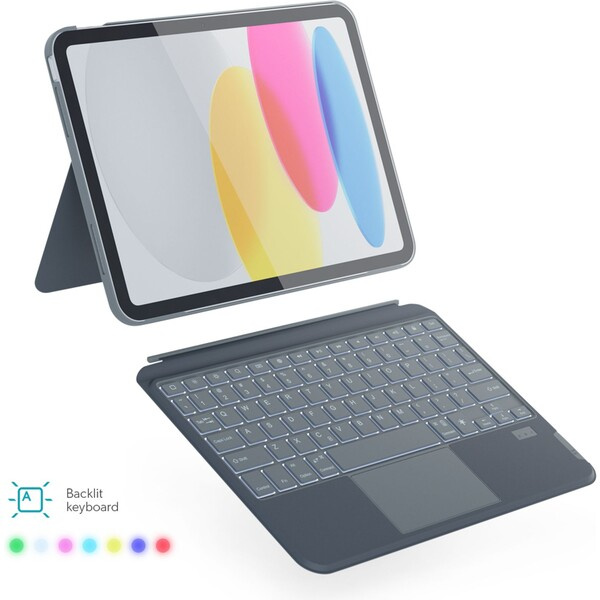 Epico pouzdro s podsvícenou klávesnicí pro Apple iPad Pro 11" (M4) - qwerty/šedá Šedá