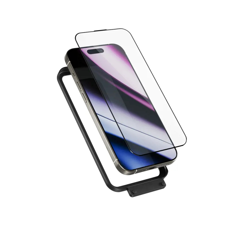 Epico Hero tvrzené sklo 3D pro iPhone 16 Pro Max s instalačním rámečkem Čirá