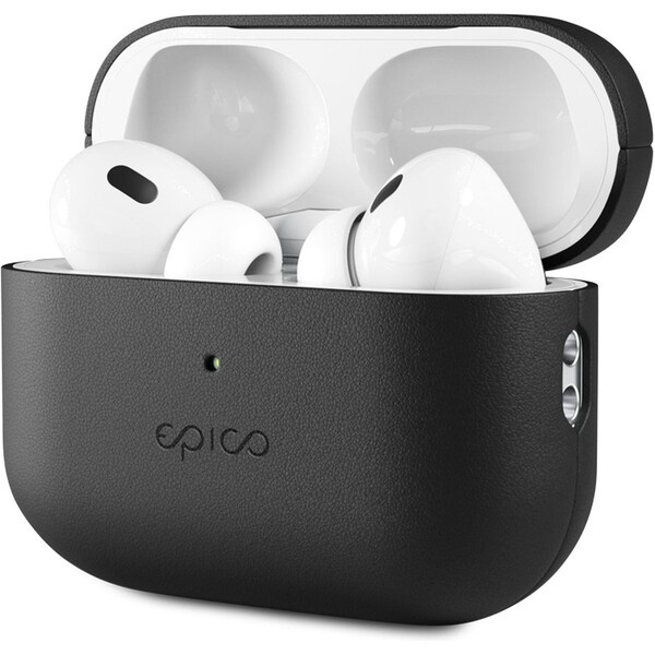 Epico kožený kryt pro Airpods Pro 2 černý Černá
