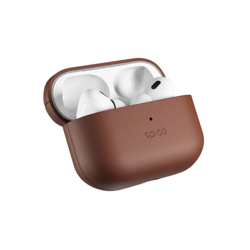 Epico kožený kryt pro Airpods Pro 2 hnědý Hnědá