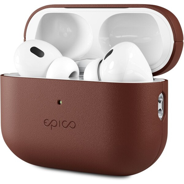 Epico kožený kryt pro Airpods Pro 2 hnědý Hnědá