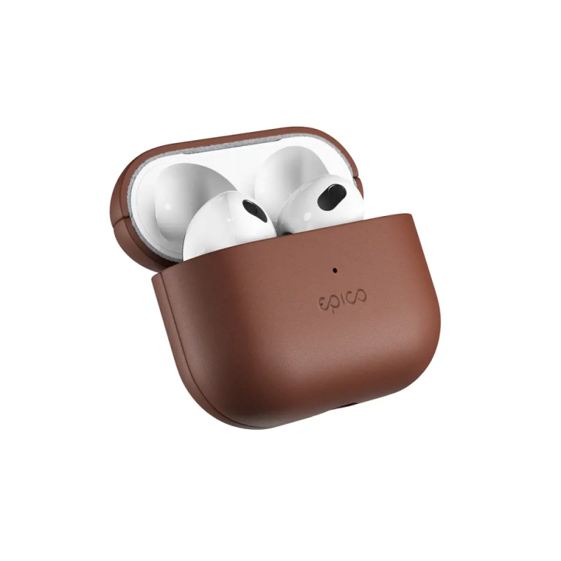 Epico kožený kryt pro Airpods 3 hnědý Hnědá
