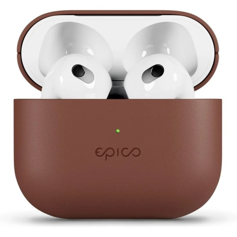 Epico kožený kryt pro Airpods 3 hnědý Hnědá