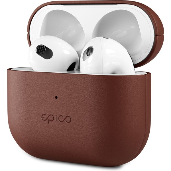 Epico kožený kryt pro Airpods 3 hnědý Hnědá