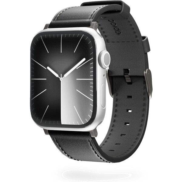 Epico Watch kožený řemínek pro Apple Watch 38/40/41mm černý Černá