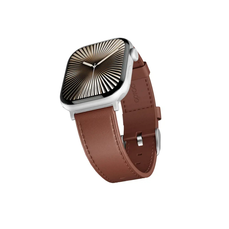 Epico Watch kožený řemínek pro Apple Watch 42/44/45/49mm hnědý Hnědá