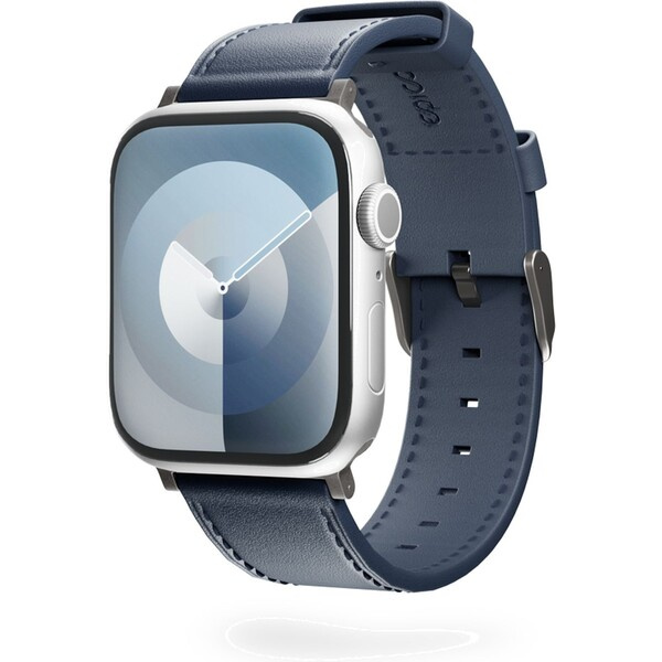 Epico Watch kožený řemínek pro Apple Watch 42/44/45/49mm modrý Modrá