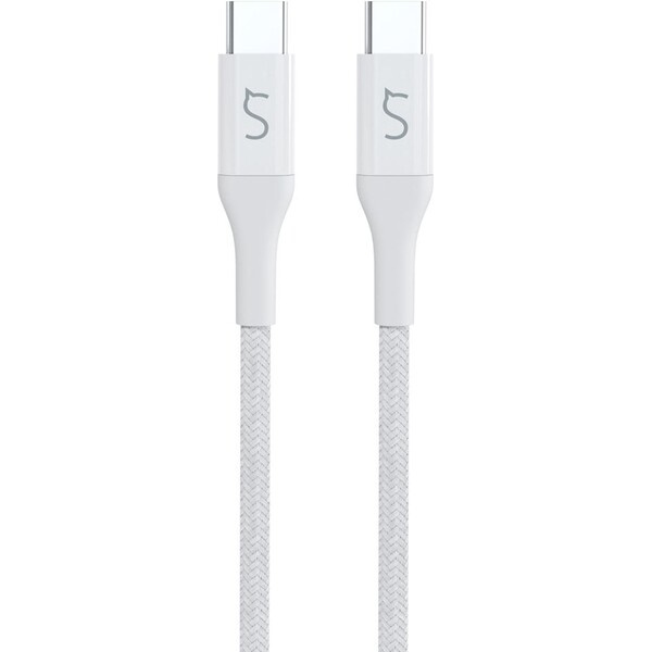 iWant opletený kabel USB-C na USB-C 0,3 m bílý Bílá