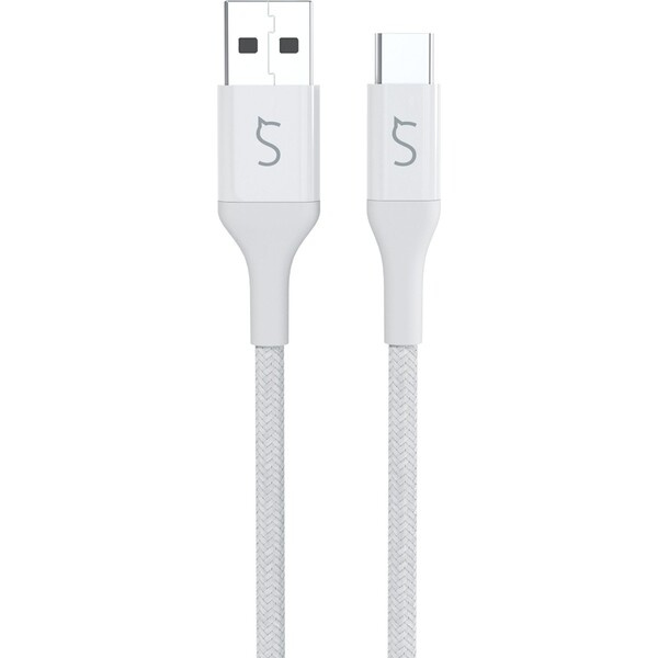 iWant opletený kabel USB-C na USB-A 0,3 m bílý Bílá