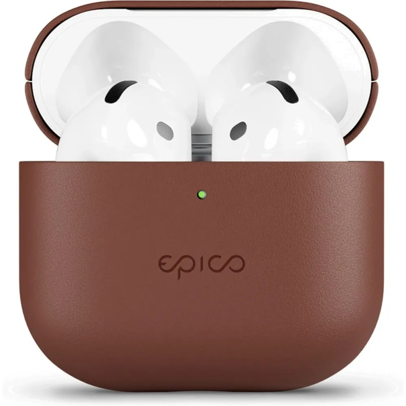 Epico kožený kryt pro Airpods 4/Airpods 4 (ANC) hnědý Hnědá