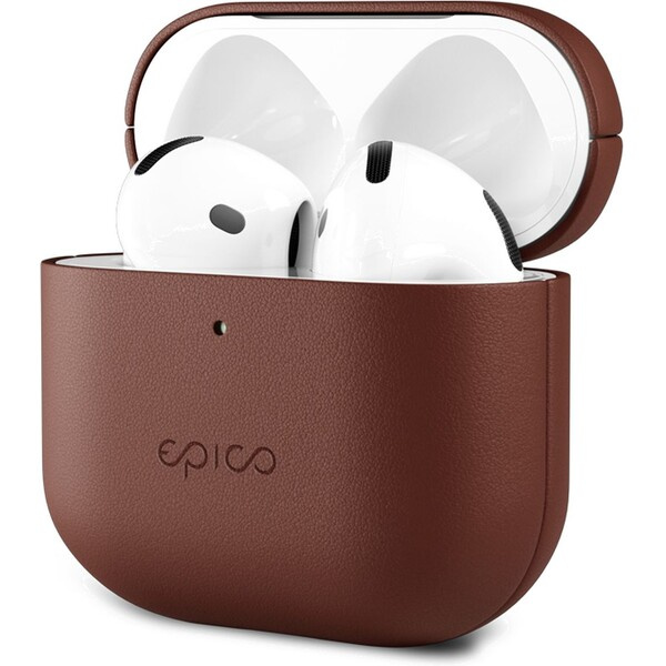 Epico kožený kryt pro Airpods 4/Airpods 4 (ANC) hnědý Hnědá