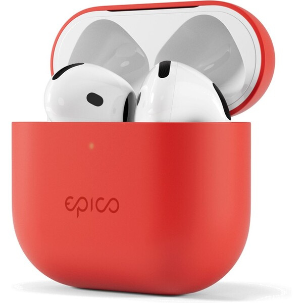 Epico silikonový kryt pro Airpods 4 červený Červená
