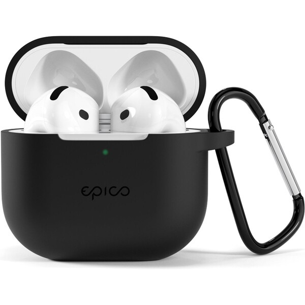 Epico odolný silikonový kryt pro Airpods 4 černý Černá