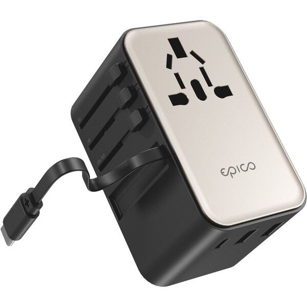 Epico UltraBoost EU45 70W GaN univerzální cestovní adaptér titanový Titanová