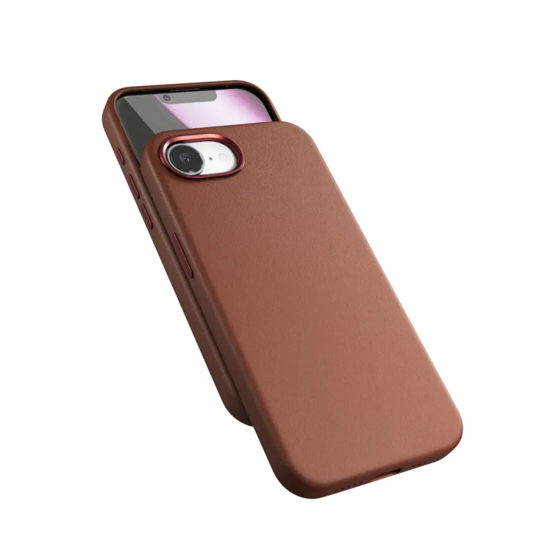 Kryt pro iPhone 16e Epico Mag+ Leather Case - hnědý