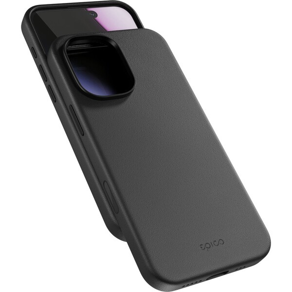 Epico Leather Pro Mag+ kryt pro iPhone 17 Qi2 & Magsafe kompatibilní černý Černá