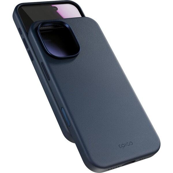 Epico Leather Pro Mag+ kryt pro iPhone 17 Qi2 & Magsafe kompatibilní modrý Modrá