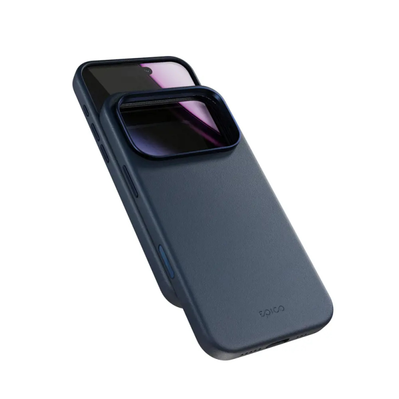 Epico Leather Pro Mag+ kryt pro iPhone 17 Pro Max Qi2 & Magsafe kompatibilní modrý Modrá