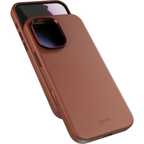 Epico Leather Pro Mag+ kryt pro iPhone 17 Qi2 & Magsafe kompatibilní hnědý Hnědá