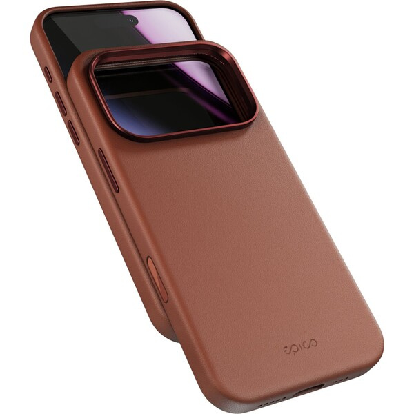 Epico Leather Pro Mag+ kryt pro iPhone 17 Pro Qi2 & Magsafe kompatibilní hnědý Hnědá