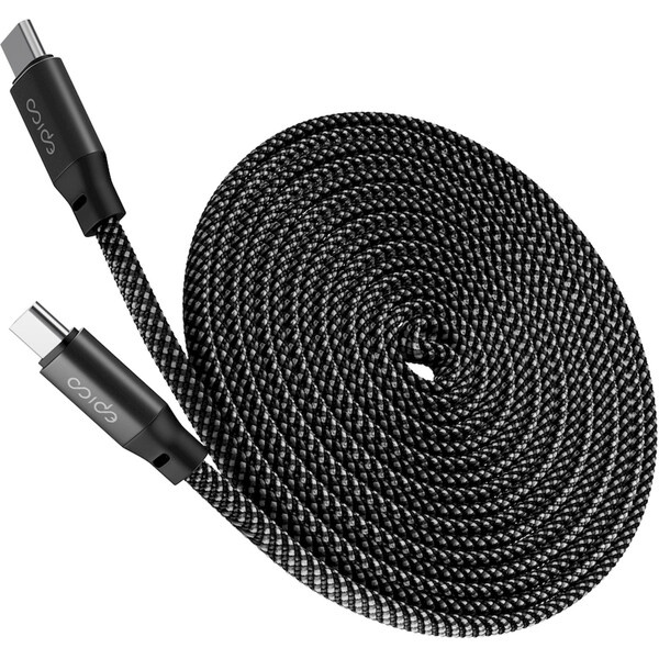 Epico UltraLink 240W 1,5m magnetický kabel USB-C na USB-C černý Černá