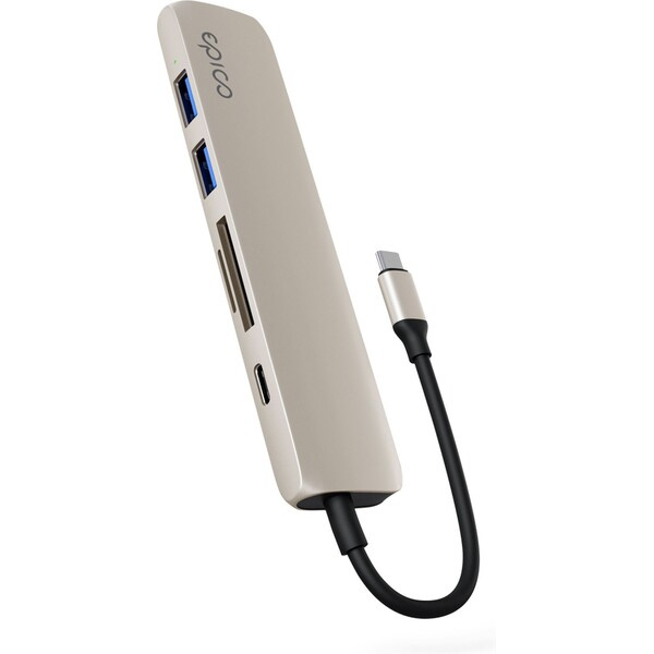 iWant 6v1 hliníkový hub 8K s USB-C hvězdně bílý Hvězdně bílá