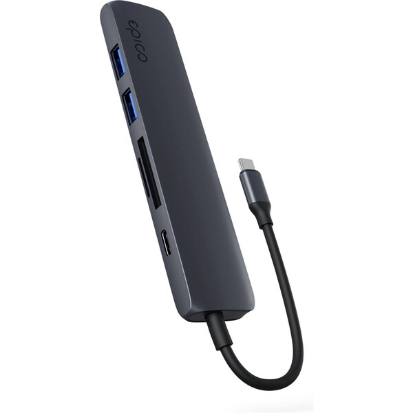 iWant 6v1 hliníkový hub 8K s USB-C temně inkoustový Temně inkoustová
