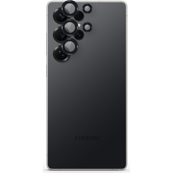 Spello hliníkové ochranné sklo na čočky fotoaparátu pro Samsung Galaxy S26 Ultra černé