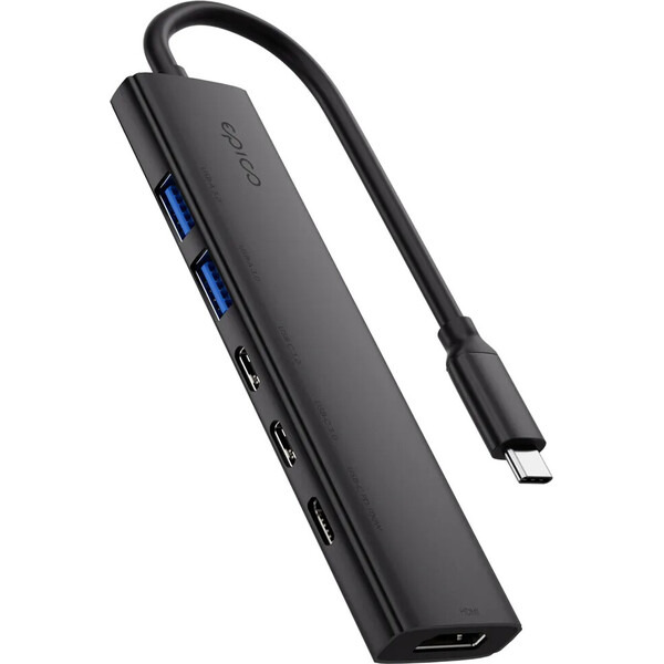 Epico UltraHub 6in1 Slim Alu USB-C Hub EH20 vesmírně černý
