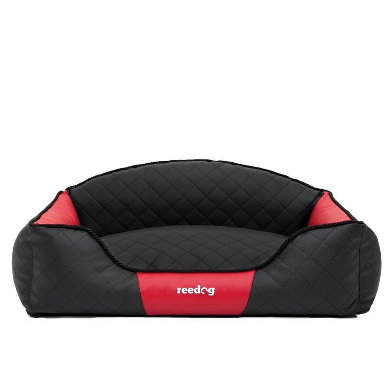 Pelíšek pro psa Reedog Black & Red Sofa XL