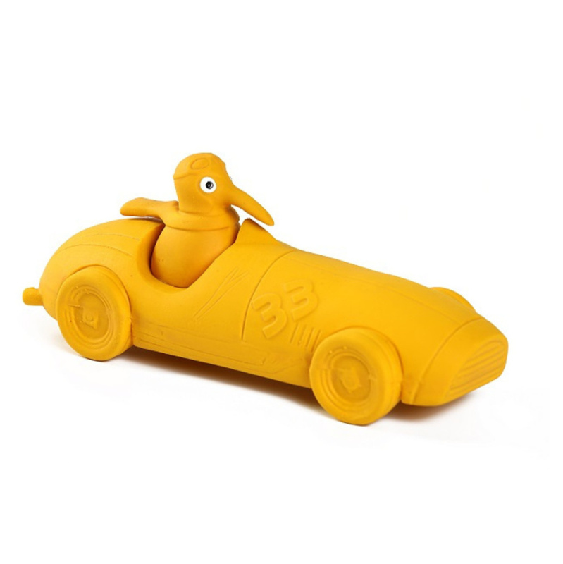 Hračka pes CIGAR latex,pískací,oranžová KW 19 cm