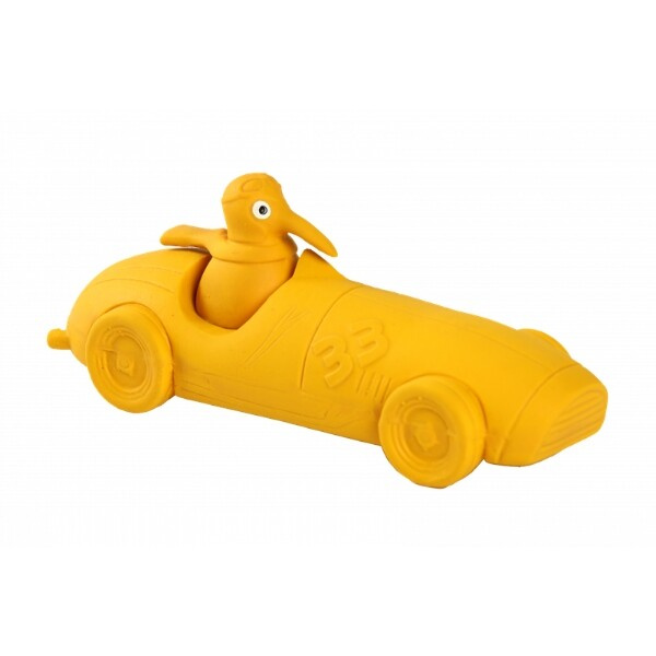 Hračka pes CIGAR latex,pískací,oranžová KW 19 cm