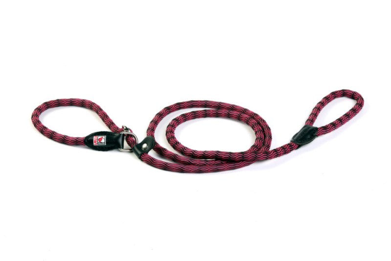 Vodítko provazové 2v1 180cm růžovo/černá Kiwi