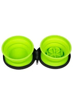 Cestovní dvojmiska SLOWFEEDER 700ml KW zelená
