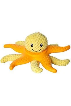 Hračka pes OCTOPUS & STARFISH plyš,TPR Kiwi oranžová