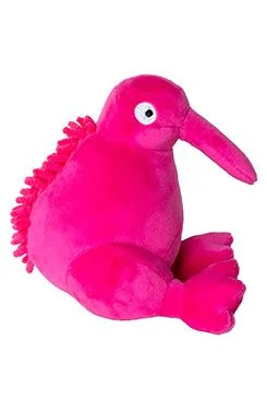 Hračka pes PLUSH plyš,pískací,16cm Kiwi 1 ks růžová