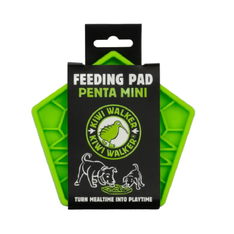 Kiwi Walker Lízací podložka pro psy a kočky PENTA MINI, zelená, 135 x 130 mm