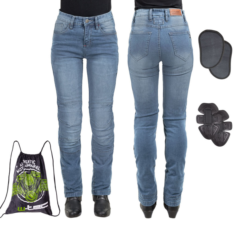 Dámské moto jeansy W-TEC Lustipa modrá XS