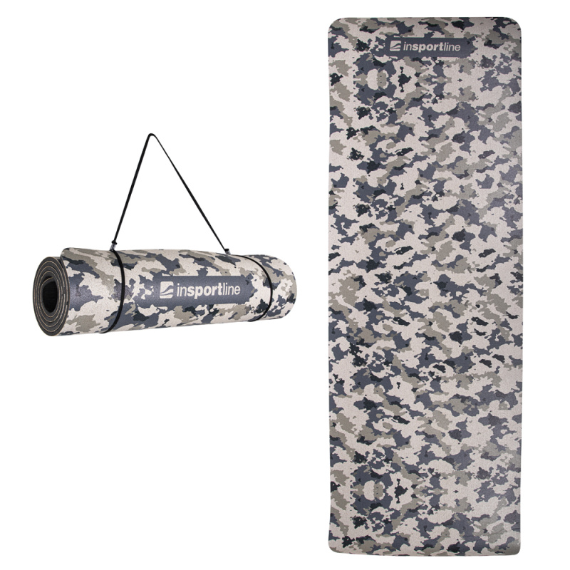 Karimatka inSPORTline Camu 173x61x0,4 cm šedý maskáč