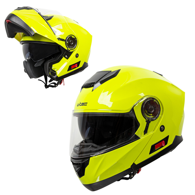 Výklopná moto přilba W-TEC Lanxamo Fluo Yellow XS (53-54)