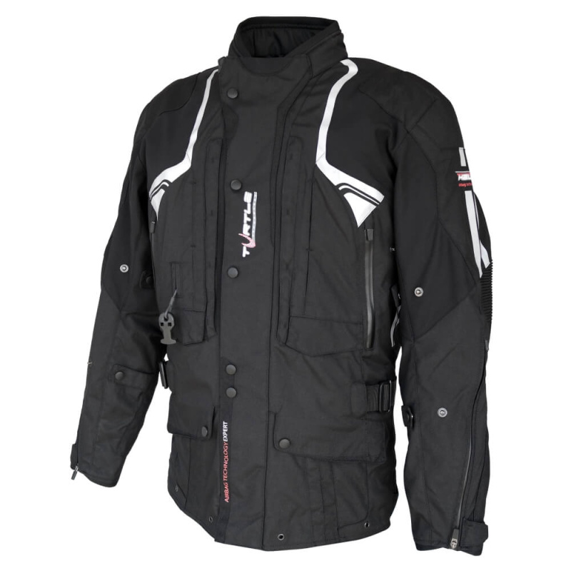 Airbagová bunda Helite Touring New textilní černá, mechanická s trhačkou černá 5XL